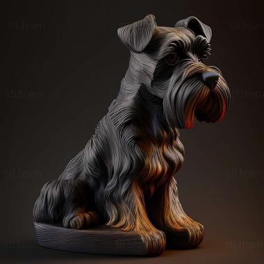 3D model Zwergschnauzer dog (STL)